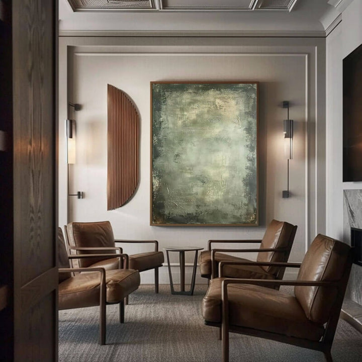 Veridian Tarnish – Textured Hand-Painted Oil Painting