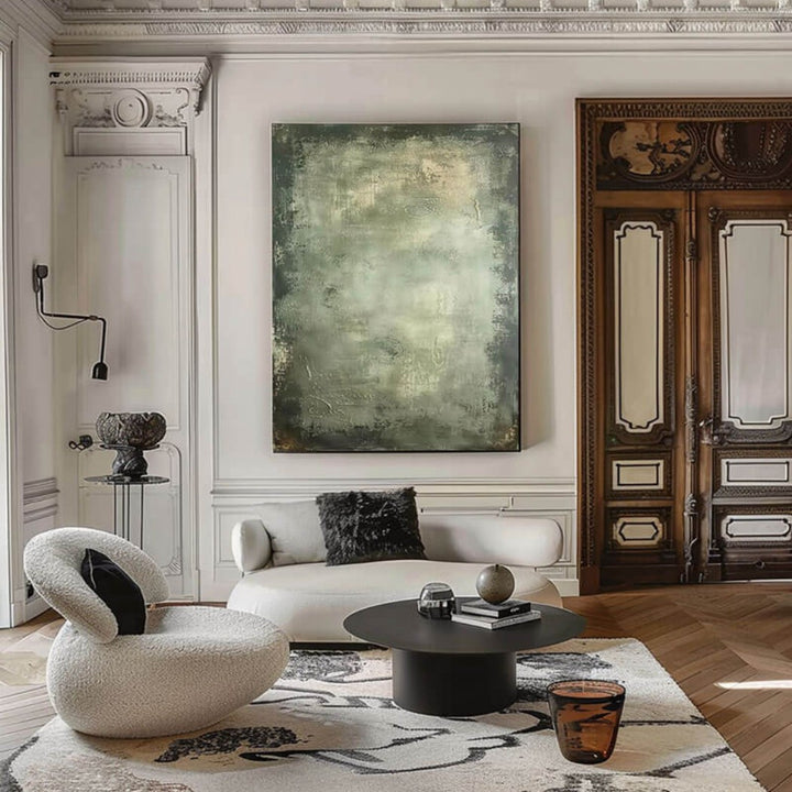 Veridian Tarnish – Textured Hand-Painted Oil Painting