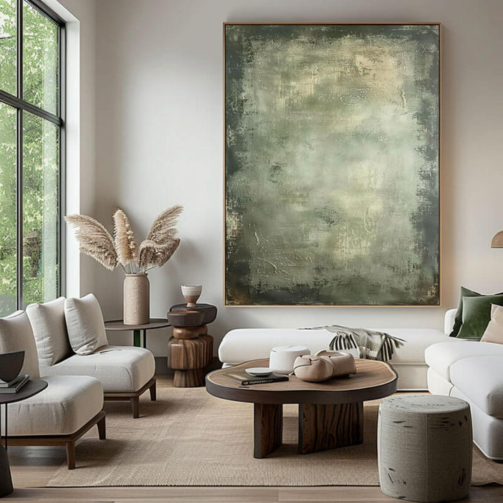 Veridian Tarnish – Textured Hand-Painted Oil Painting