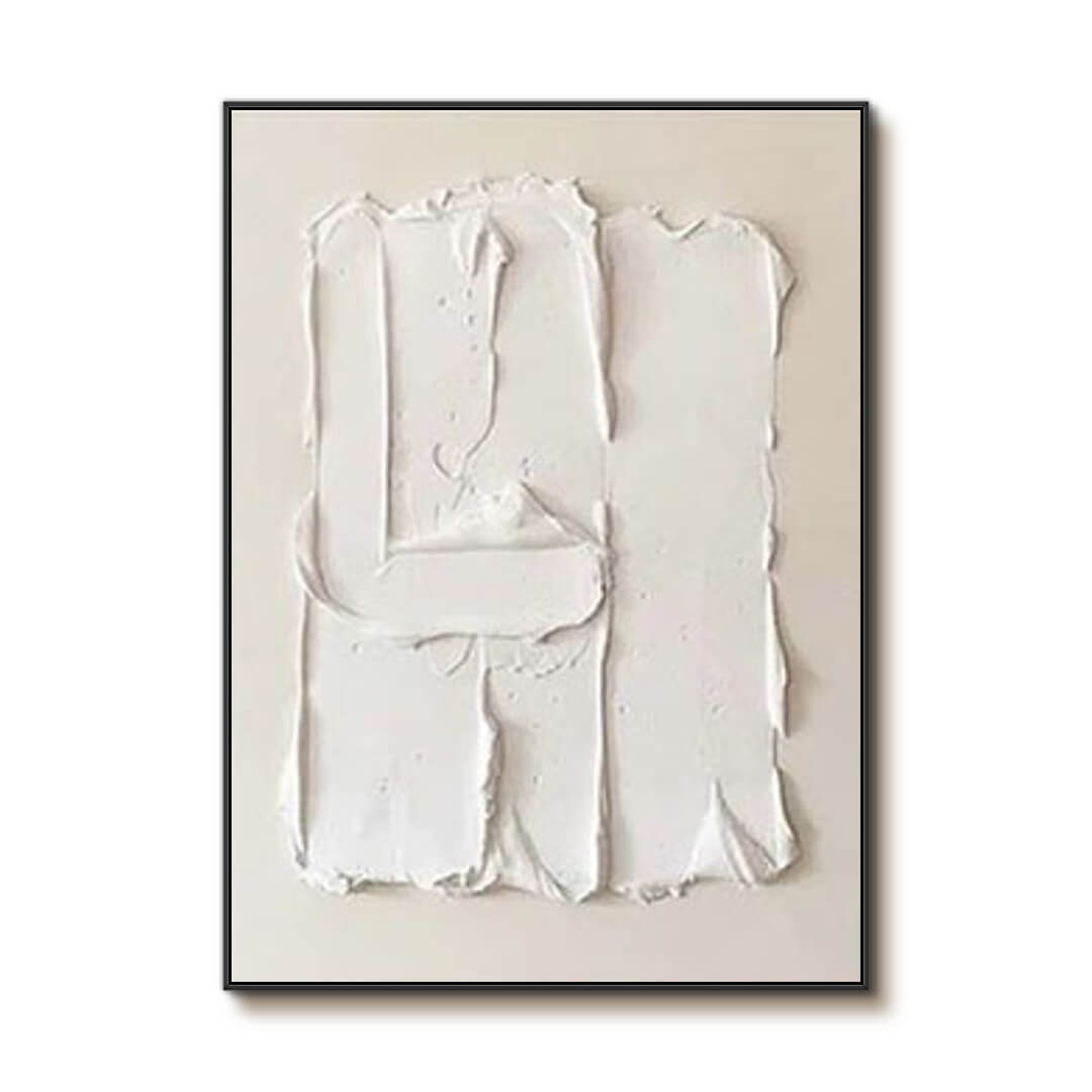 Gestural Slab – Wabi-Sabi Hand-Painted Oil Painting