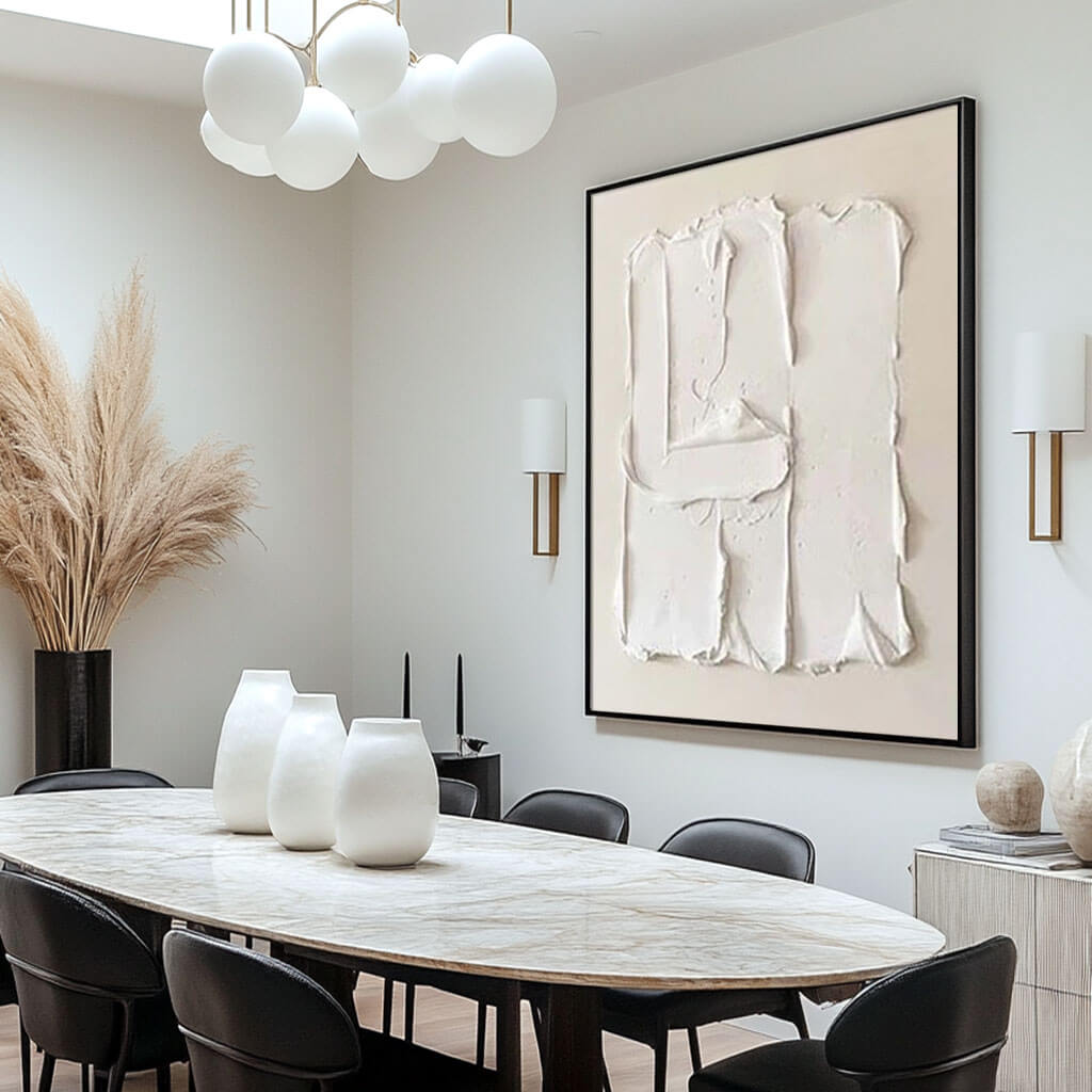 Gestural Slab – Wabi-Sabi Hand-Painted Oil Painting