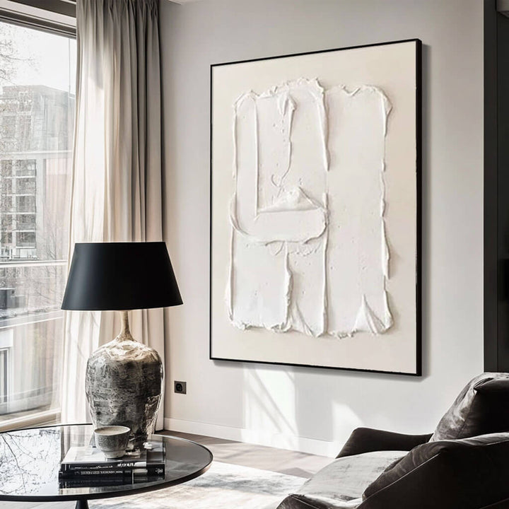 Gestural Slab – Wabi-Sabi Hand-Painted Oil Painting