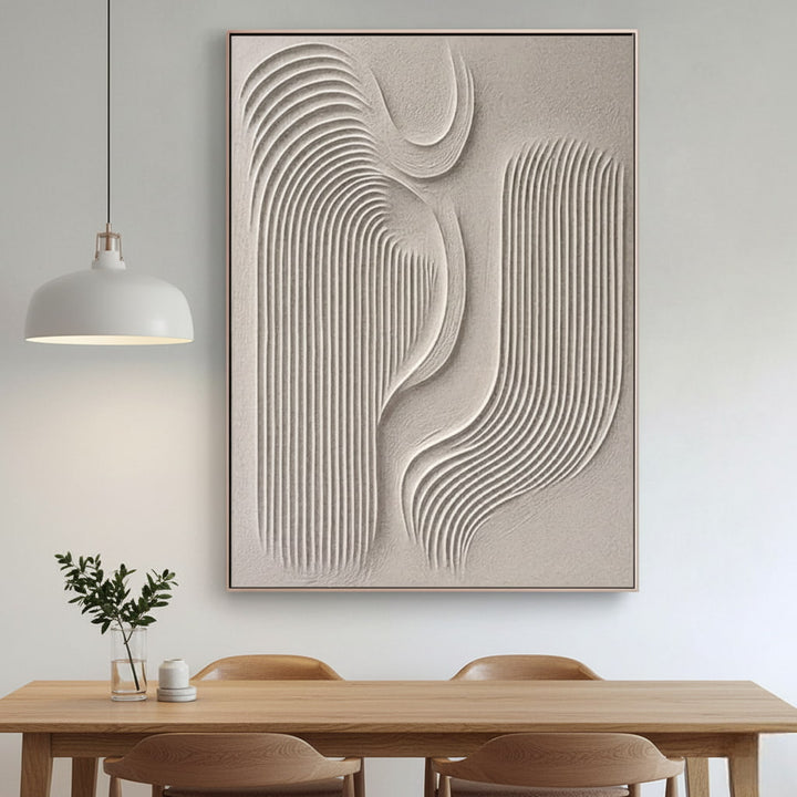 Kinetic Furrow – Sculptural Hand-Painted Oil Painting