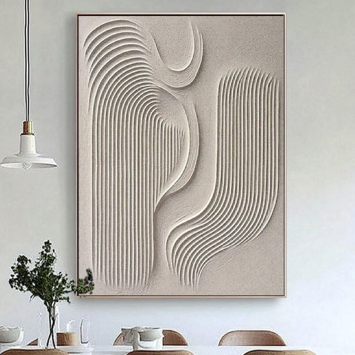 Kinetic Furrow – Sculptural Hand-Painted Oil Painting