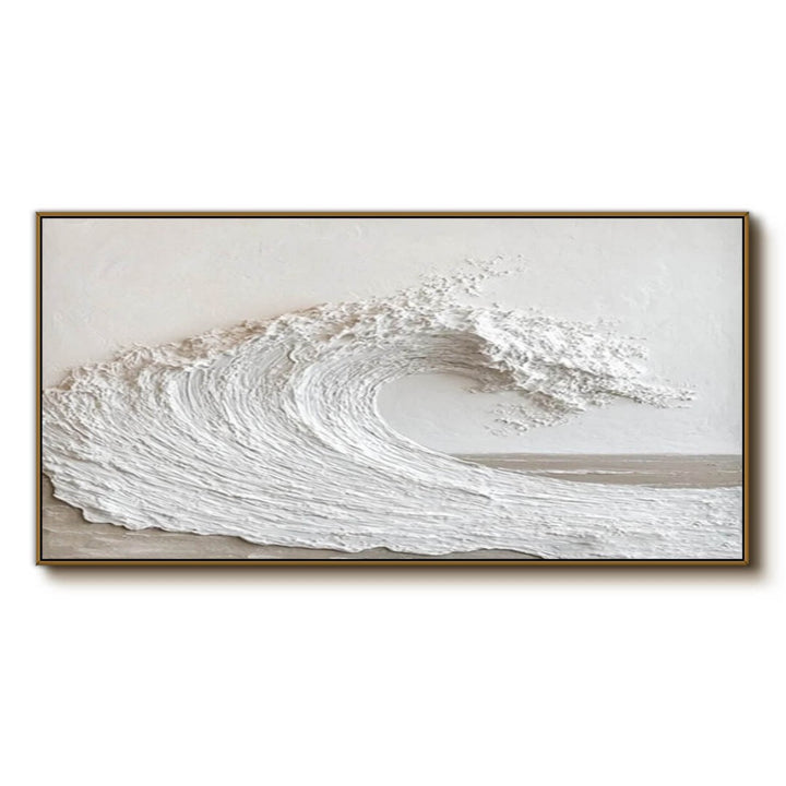 Monolithic Wave – Wabi-Sabi Hand-Painted Oil Painting