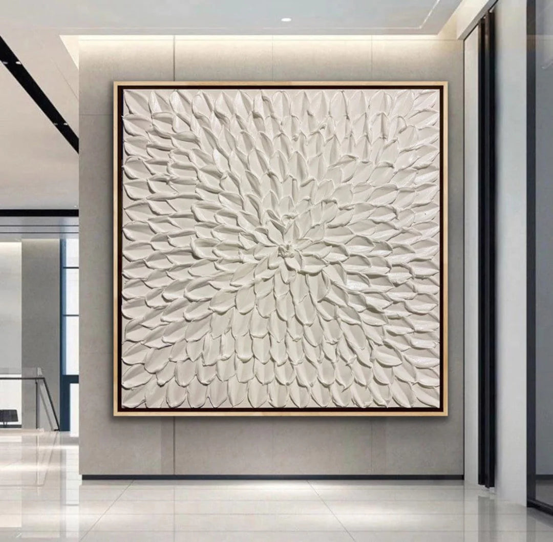 Radial Impasto – Wabi-Sabi Hand-Painted Oil Painting