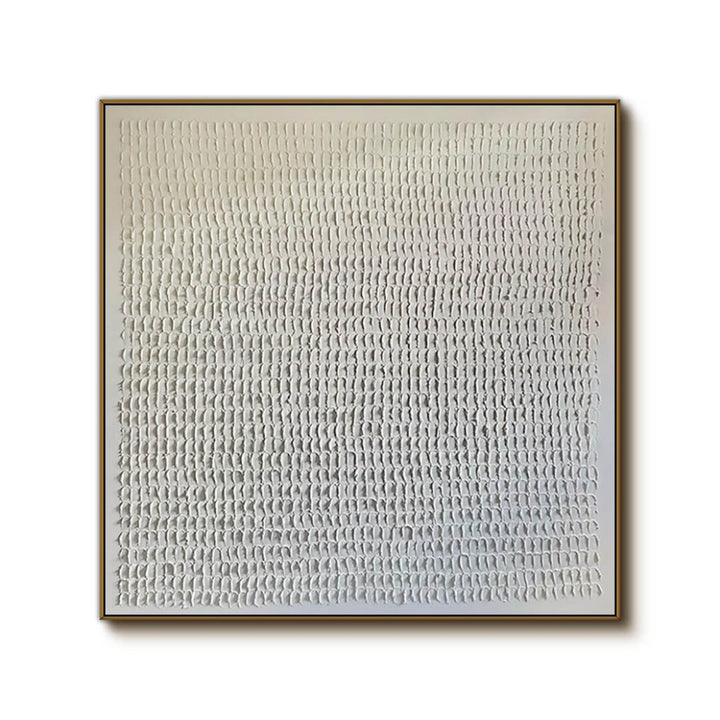 Textural Grid – Wabi-Sabi Hand-Painted Oil Painting