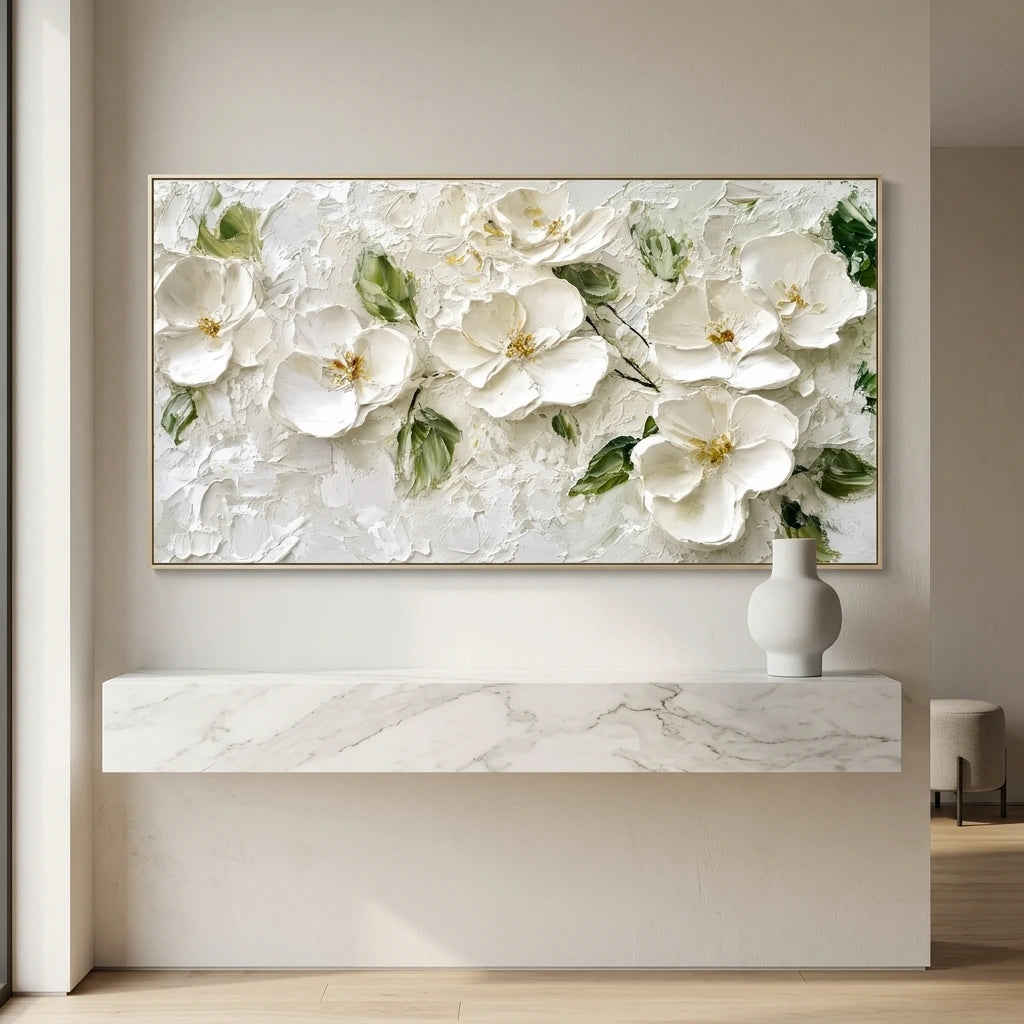 White Blossom Wall Art AA