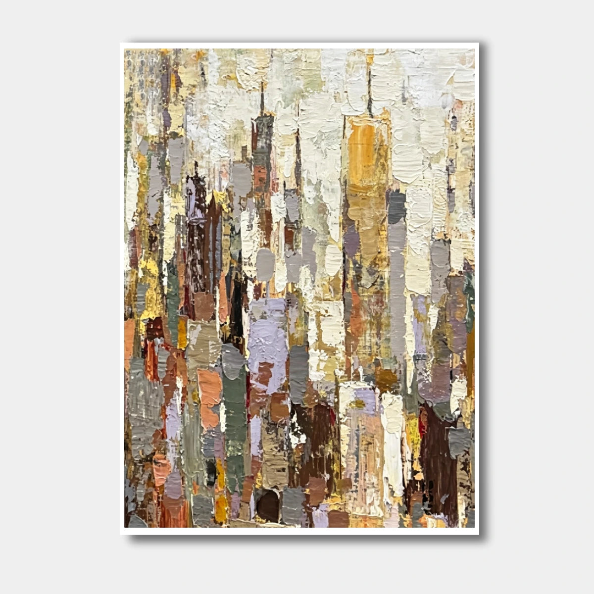 White Floral Vertical Art AA#3053