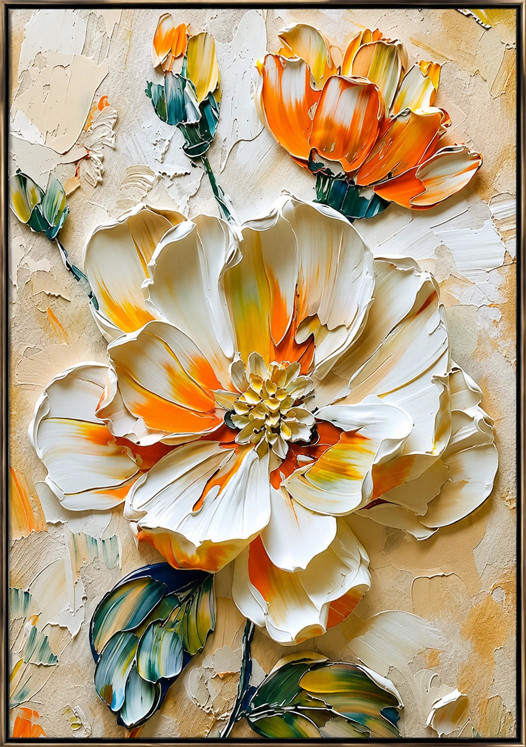 White Floral Wall Art AA